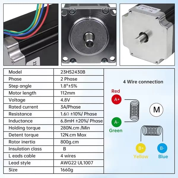CNC-controllerkit, steppermotor, bevægelseskontroller,4 akse sæt