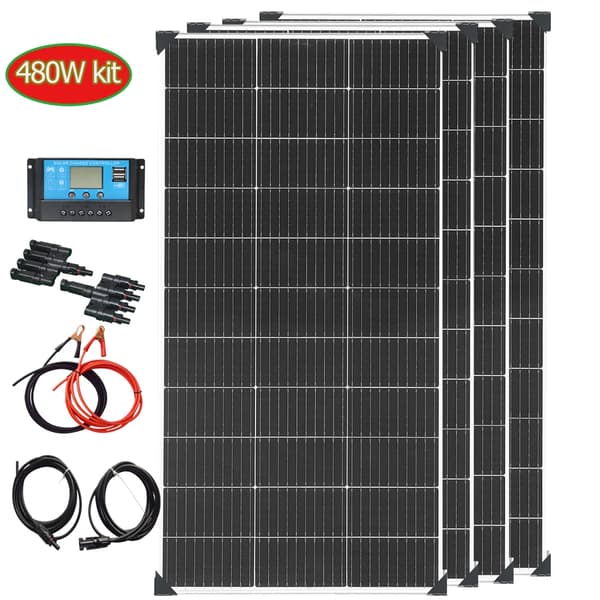 Solpanel, Hög effektivitet, Kompakt design, 12V 480W solkit