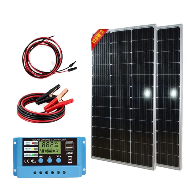 Solpanel, 2 paneler, hög effektivitet,2PCS  120W