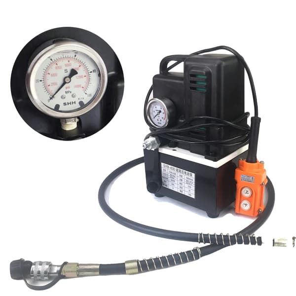 Elektrisk hydraulisk pumpe, 70MPa tryk, bærbart design,Sort
