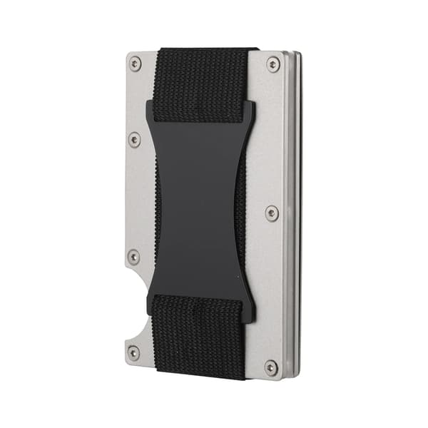 Kortfodral, RFID-skydd, Hållbar aluminiumdesign,Silver