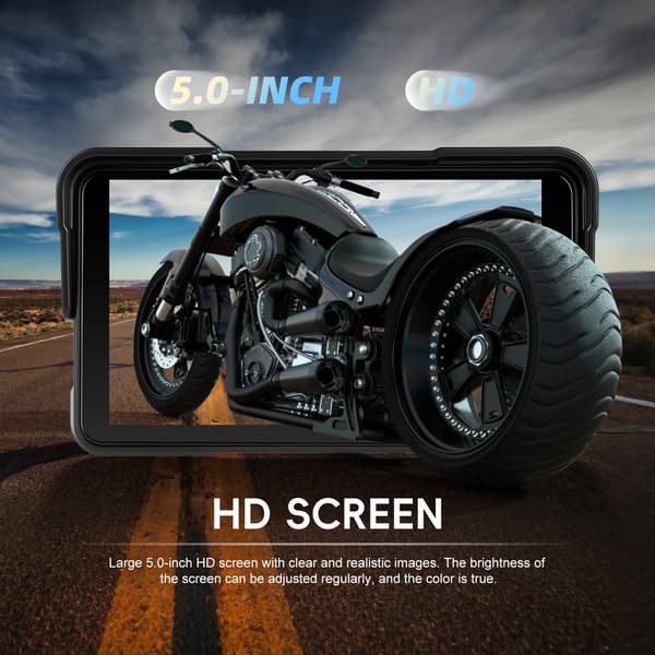 Motorcykel Navigationsdisplay, Trådløs CarPlay, Vandtæt