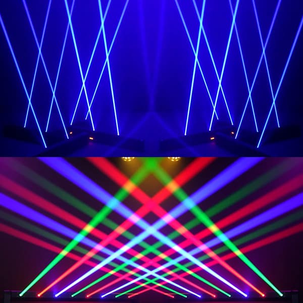 Laserlys, RGB-farveeffekter, alsidige kontroltilstande,EU stik
