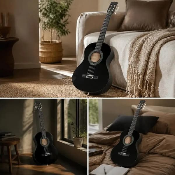 Akustisk Guitar, Let at Spille, Varm Lydkvalitet,Sort