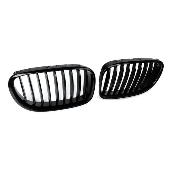 Frontbumpergrill, Holdbart ABS-plast, Nem installation,Glans Sort