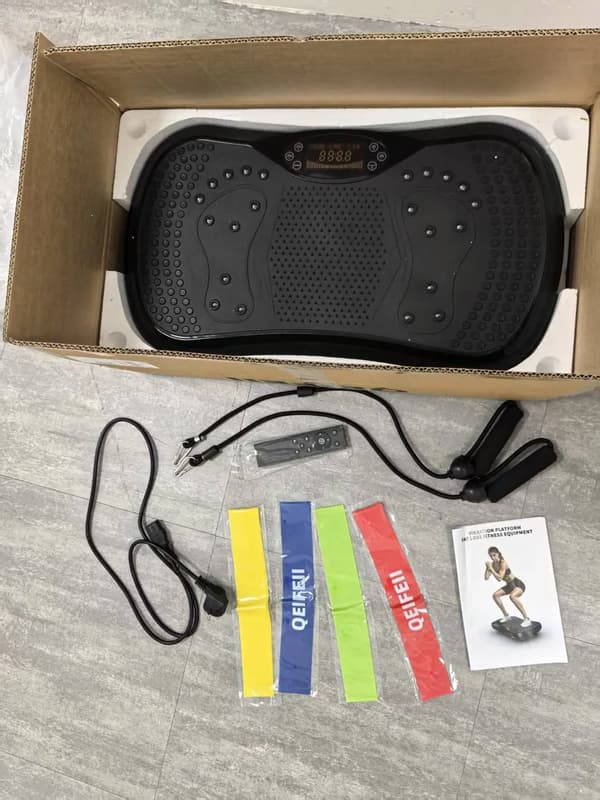 Vibrationsövningsmaskin, Kompakt Design, Bluetooth-anslutning,9 Sportutrustning