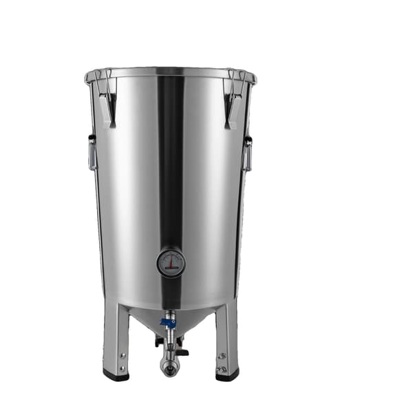 Fermenteringstank, 32L kapacitet, temperaturövervakning,Silver