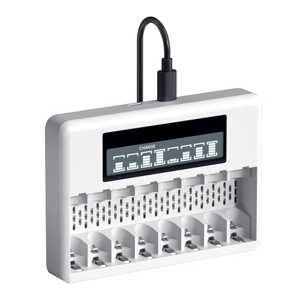 Batterioplader, LCD-skærm, USB-kompatibel,NC562