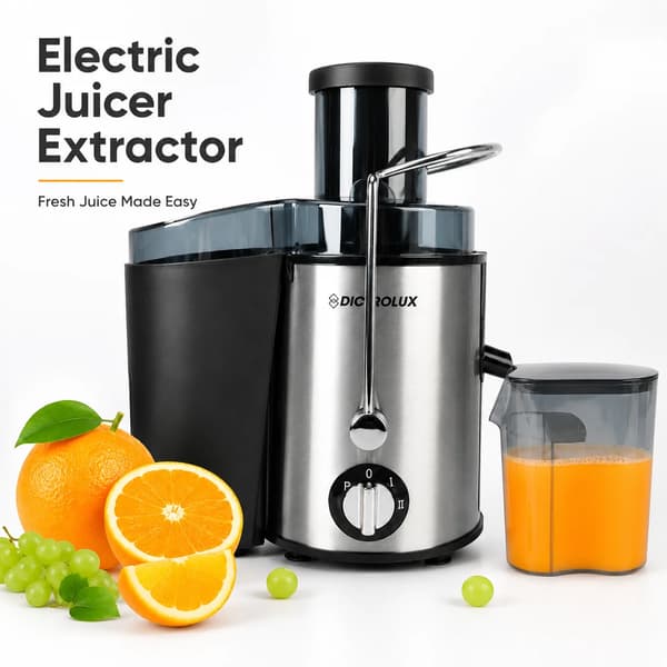 Juicer, 500 Watt, 2-hastigheds betjening,sæt A