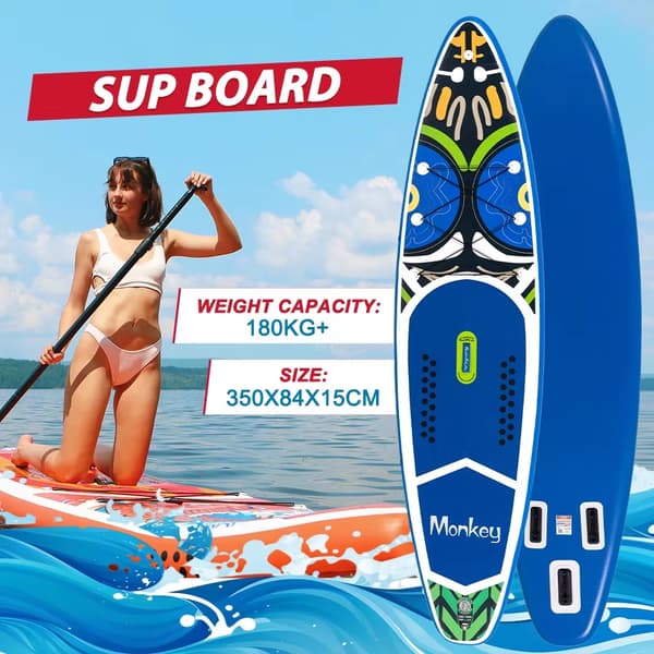 Oppustelig Paddleboard, Stærk Stabilitet, Komplet Tilbehør,SUPFR02E