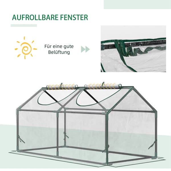 Mini Drivhus, UV Beskyttet, Bærbar Design,hær grøn