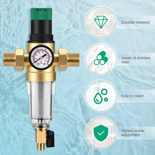 Vattentrycksregulator, Hållbar Messingkropp, Lätt att Rengöra,01