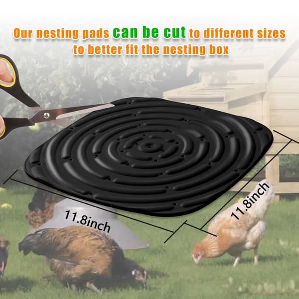 Nesting måtter, blød plast, genanvendelig og vaskbar,sort, 4stk-a