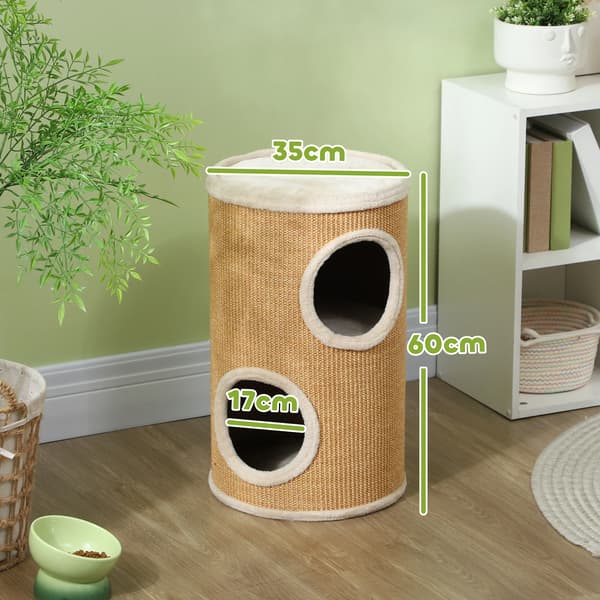 Katteskrapetårn, 2-niveau design, engagerende skrapeflader,Brun