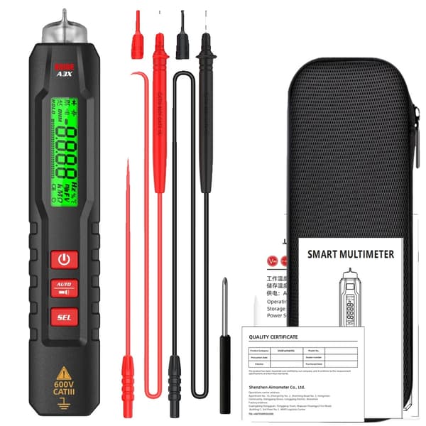Digitalt multimeter, ægte RMS, kompakt og bærbart design,A3X med taske