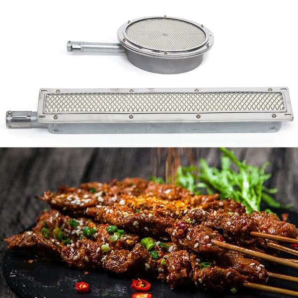 Infraröd Gasgrill, Hållbar Konstruktion, Effektiv Matlagning,Silver