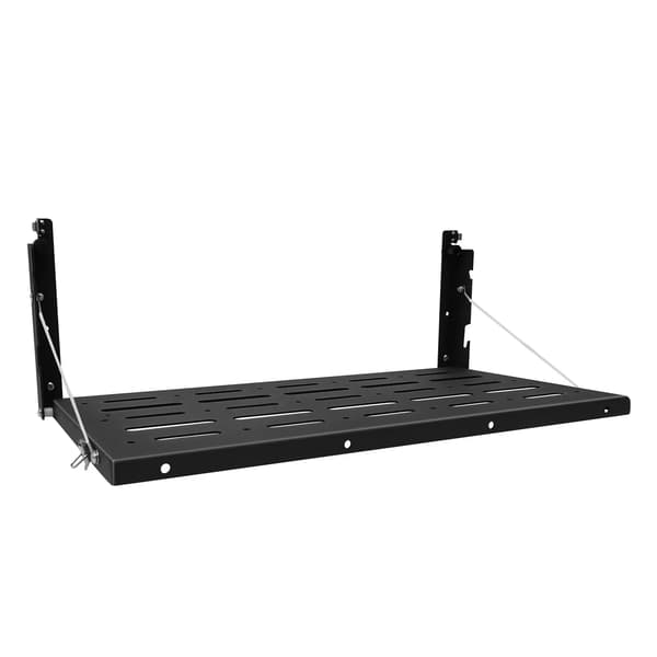 Fällbart Metallmatbord, 34 kg Lastkapacitet, Kompakt Design,svart