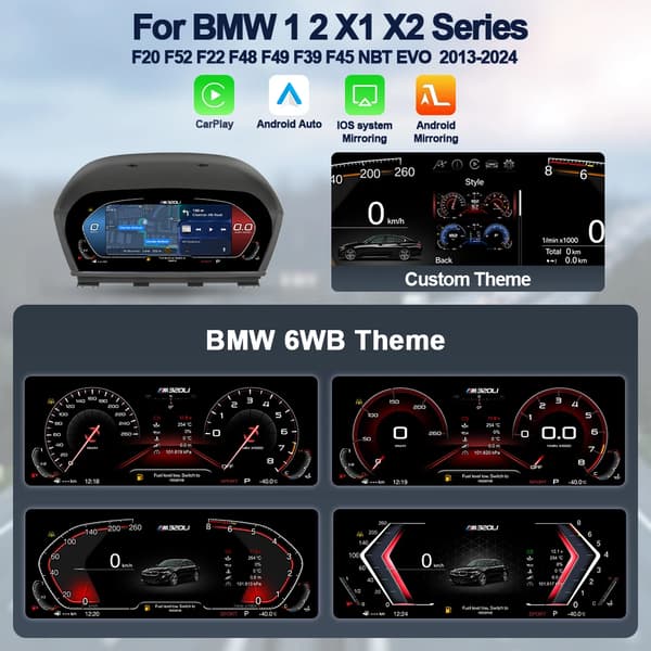 Digitalt Dashboard, Navigation i Realtid, Smartphone Integration,F20 Carplay version
