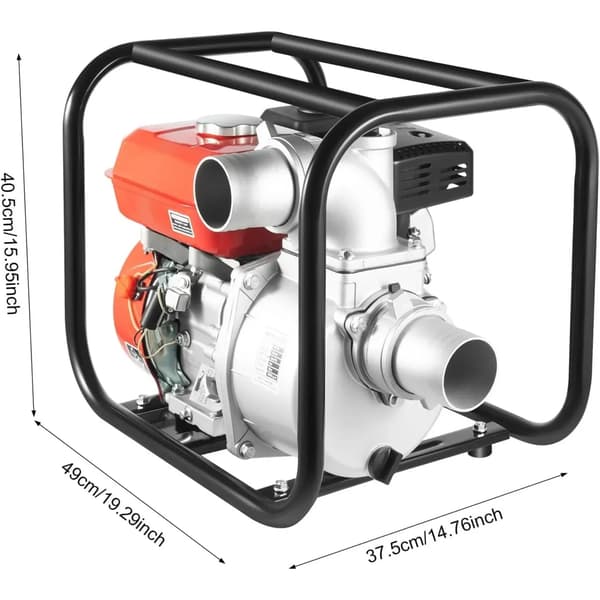 Vattenpump, 7,5 HK Bensinmotor, Hög Effektivitet,220V