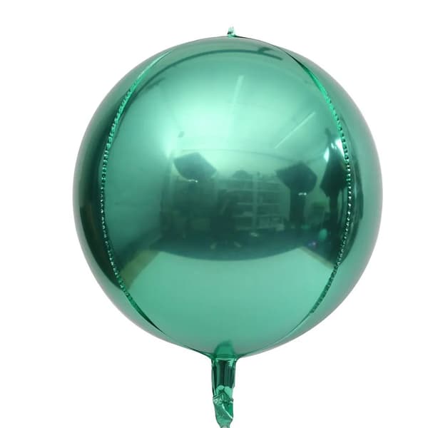 Ballong, 4D Rund Design, 10 Stycken,ljusgrön, 22Inch