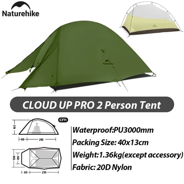 Tält, Lättviktigt, Vattentätt,Cloud Up Pro 2P