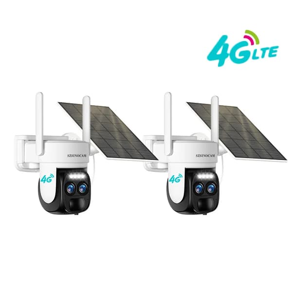 Sikkerhedskamera, 4G-forbindelse, Dual Linse,EU4G 2PCS