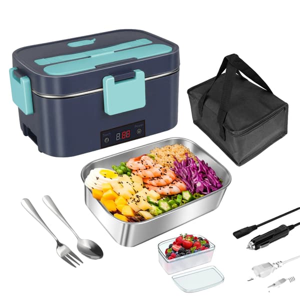 Elektrisk Lunchlåda, Snabb Uppvärmning, Läcksäker Design,80W 2L
