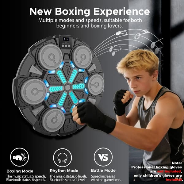 Boksningsmålspude, Materiale: ABS, Dimensioner: 60 cm x 40 cm, Kompatibilitet: Egnet til alderen 3+, Ydeevne: Bluetooth-forbindelse