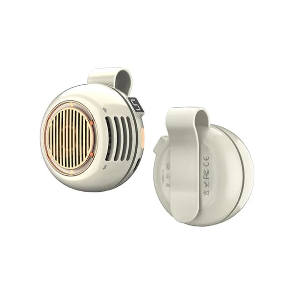 Mini bladløs ventilator, hands-free design, justerbar 3-hastighedsfunktion,HVID