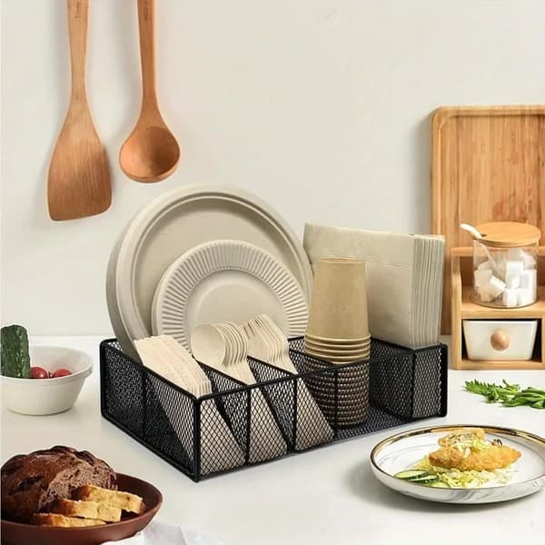 Bestikholder, 5 Rum, Pladsbesparende Design,Med 5 rum