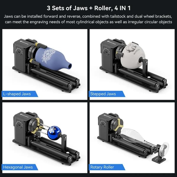 Rotary Gravering Modul, Kompakt Design, Alsidig Kompatibilitet,SCULPFUN RA Pro Max