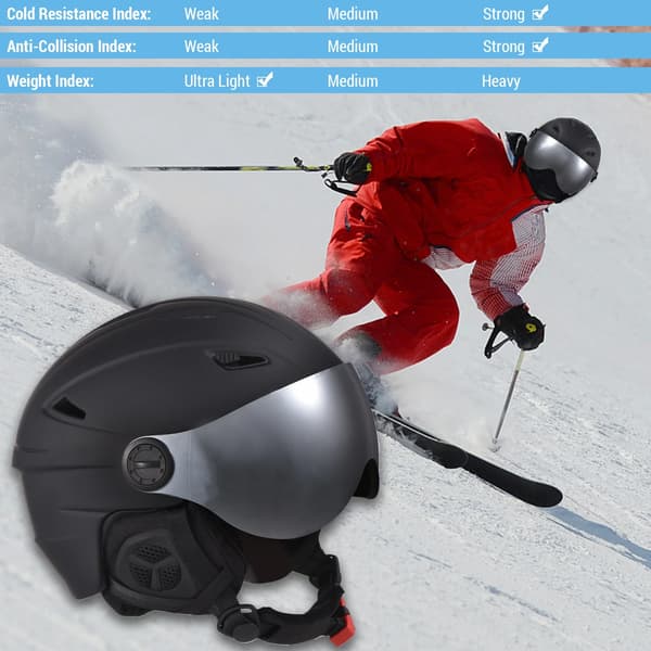 Skihjelm, Langrendstil, Unisex Design,sort