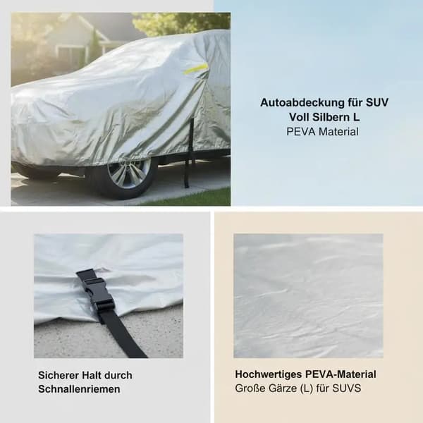 SUV Bil Dække, UV Beskyttelse, Støv Modstand,Argent