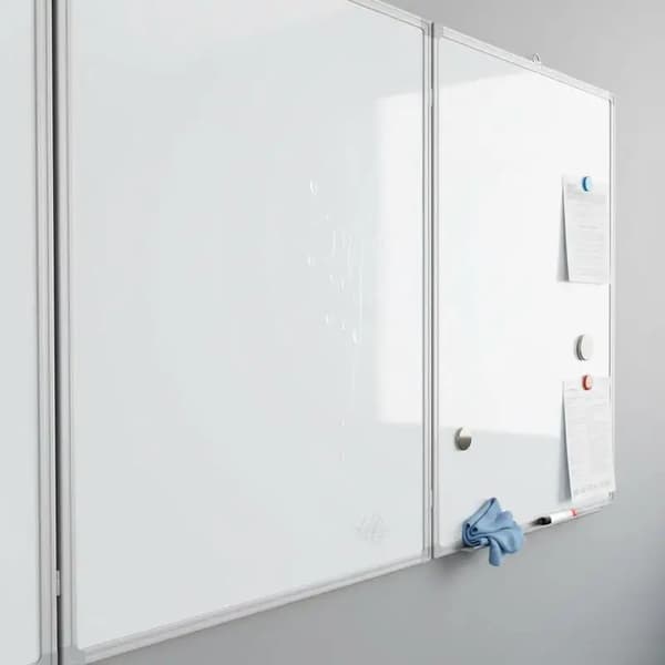 Whiteboard, Tre-panel design, Pladsbesparende sammenklappelig,hær grøn