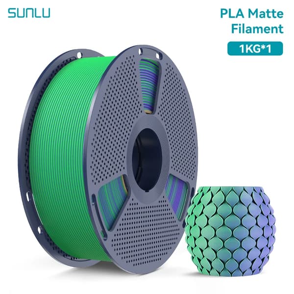 PLA Filament, Matt Finish, Hög Precision 1.75mm,Grön Lila