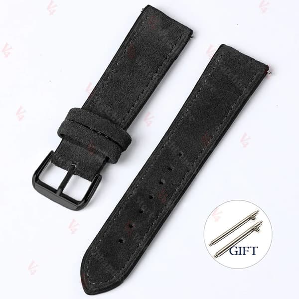 Urrem, Holdbart Læder, Universel Kompatibilitet,22mm, Sort-Sort-a