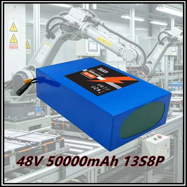 Litiumbatteripack, 100Ah kapacitet, inbyggd BMS,XT60-XT30-laddare
