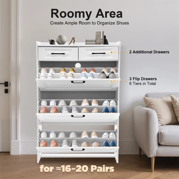 Sko kabinet, 80*24*120 cm dimensioner, plads til 16-20 par, samling påkrævet, træbaseret panelmateriale, moderne design