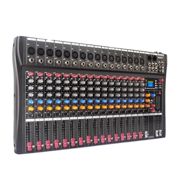 Lydmixer, 16 Kanaler, 48V Phantom Strøm, Indbygget DSP Effekter, Bluetooth Integration, LED Skærm