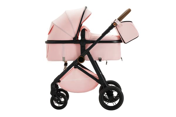 Barnevogn, 2-i-1 System, Forhøjet Sikkerhed,pink