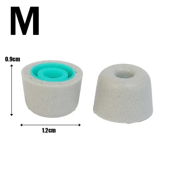 Öronkuddar, Mjuk Minnesskum, Antigliddesign,3Par(6PCS)-d, Grå M