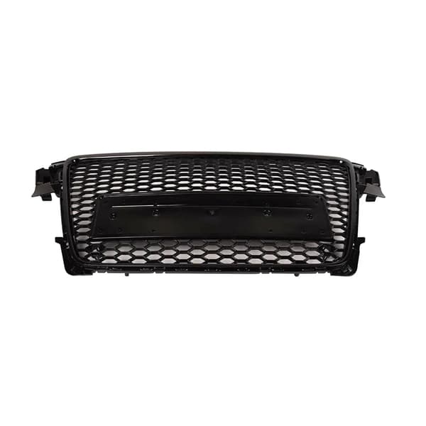 Frontbumpergrill, Holdbart ABS-plast, Nem installation,Glans Sort