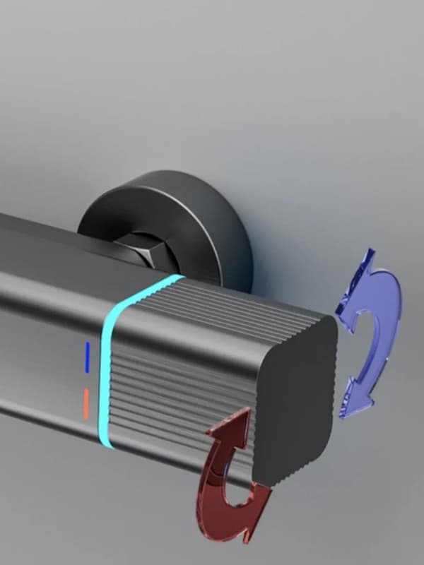Duschsystem, Justerbar Höjd, Högkvalitativa Material,Mörkgrå