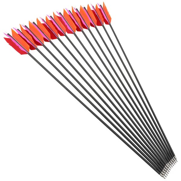 Pile, Kulstofmateriale, 31,5 Tommer Længde,12stk pink