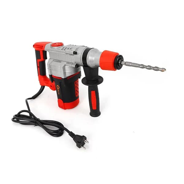 Elektrisk hammare, 2200W effekt, 6 utbytbara borrbits,Röd