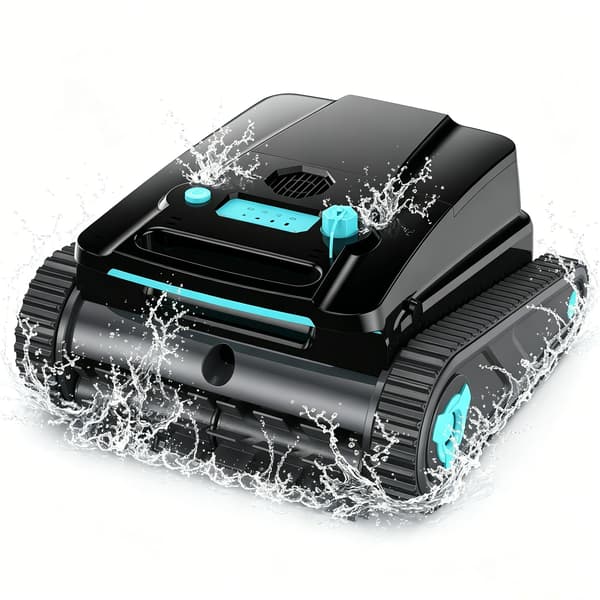 Robot Pool Cleaner, 120 Minutters Driftstid, Selvparkeringsfunktion,H2 Sort