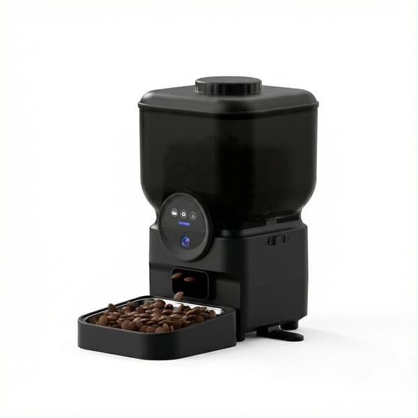 Kattefoder, App Kontrolleret, 1080P Kamera,6.5L-a, sort