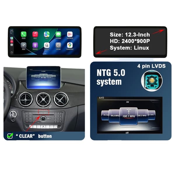Multimedianäyttö, langaton CarPlay, Android Auto, NTG 5.0