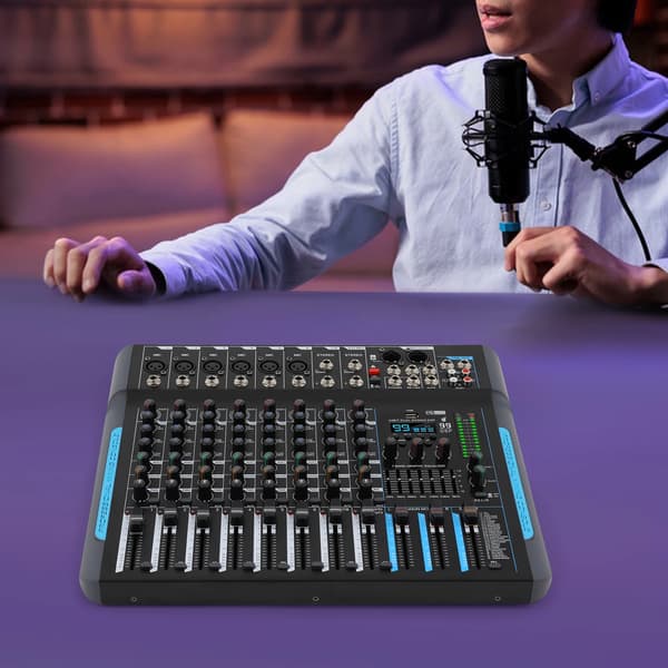 Analog Mixer, 10 Kanaler, DSP Effekter,svart