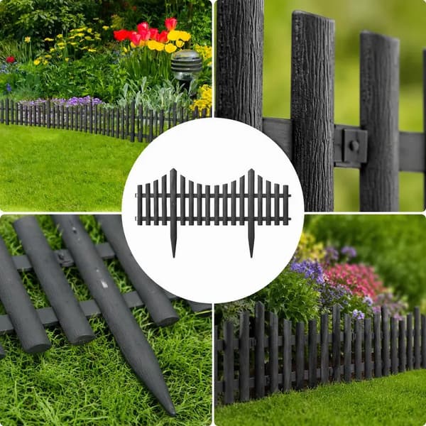 Havekanthegn, Fleksibelt Design, Holdbart Plastik,Anthracit